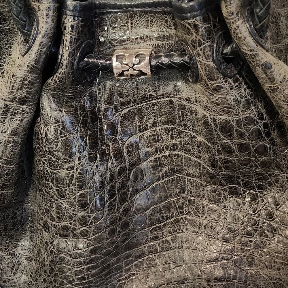 Brighton Faux Croc Hobo Bag